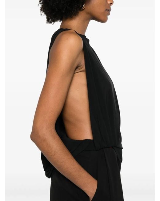 Jacquemus Le Haute Peplo Top in het Black