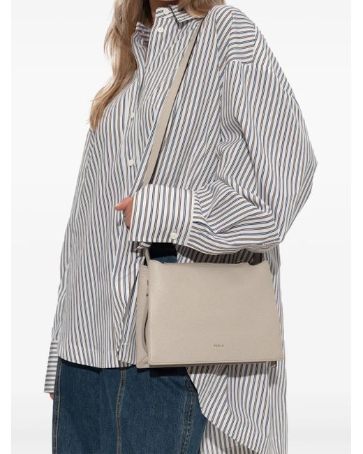 Furla Natural Flap-Detail Shoulder Bag