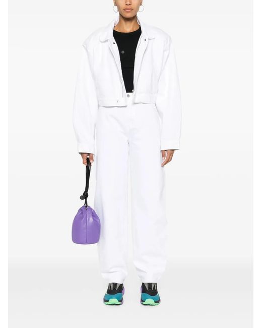 3x1 White Amelia Cropped Jacket