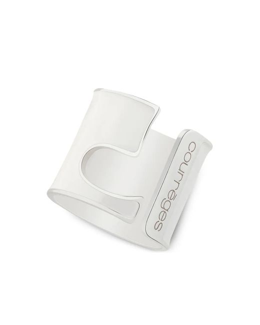 Courreges White Doppelte Ac Ringe
