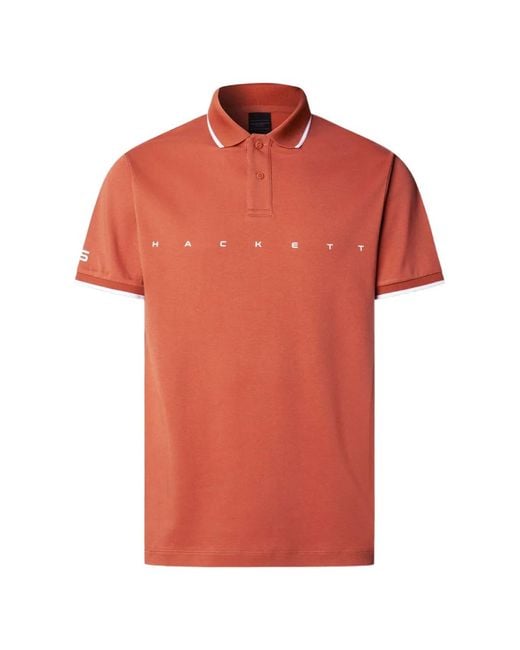 Polo Con Logo Estampado Hackett de hombre de color Red