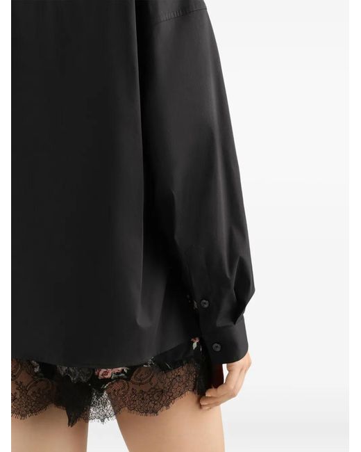 Dolce & Gabbana Black Floral Scarf Top