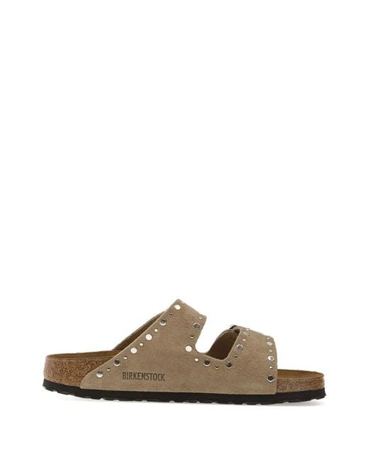 Birkenstock Brown Arizona Rivet Stud-Embellished Sandals