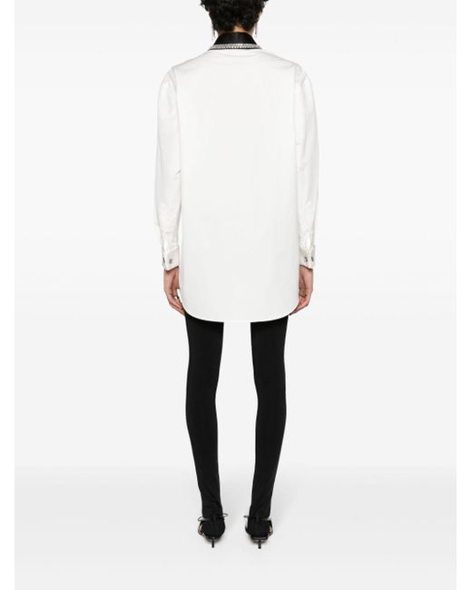 Gucci White Detachable-collar Cotton Shirt
