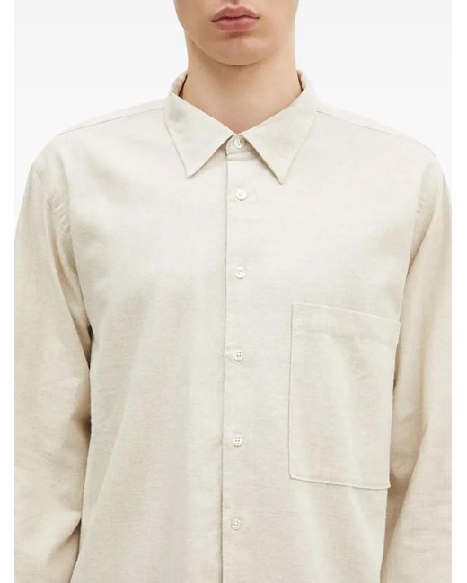 Universal Works Natural Patch-Pocket Button-Down Shirt for men