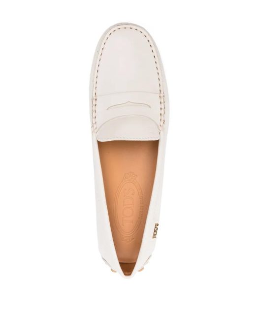 Tod's Natural Gommino Leather Loafers