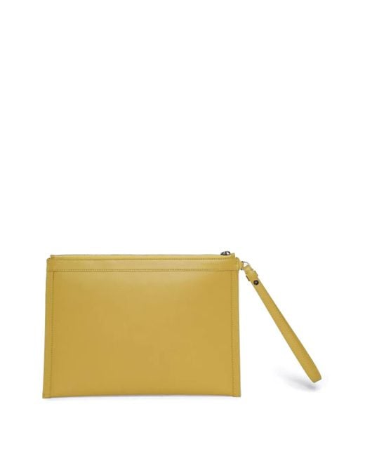 メンズ Lanvin プリント クラッチバッグ Yellow