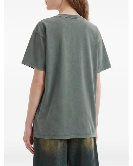 Mini Cream Gray Graphic-Print T-Shirt