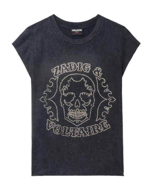Zadig & Voltaire Blue Cloe Hc Skull Strass