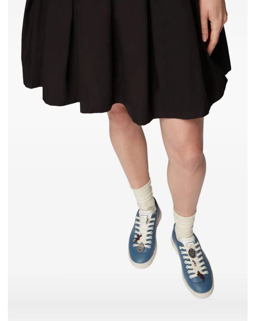 LILI CURIA Blue June Lace Up Sneakers