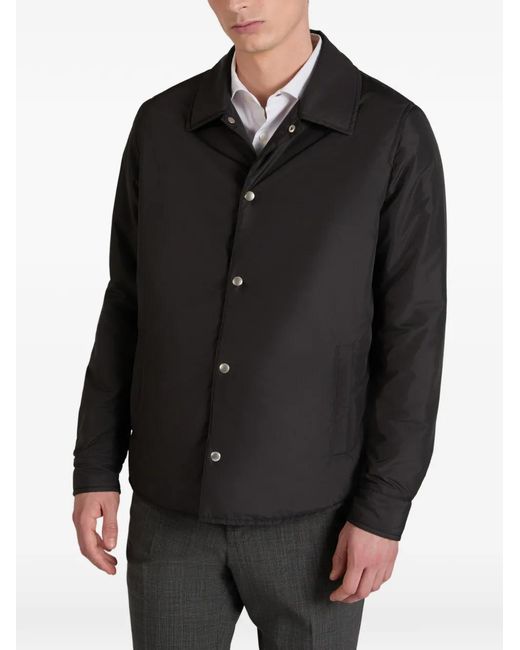 Slowear Black Padded Shirt Jacket for men
