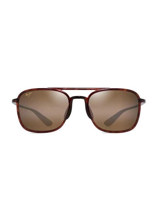 Maui Jim Brown Keokea Tortoiseshell Square-Frame Sunglasses for men