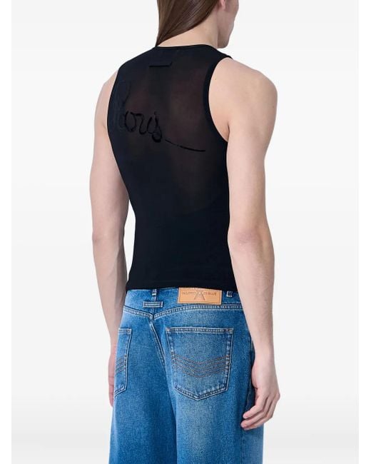 Jean Paul Gaultier Blue Tattoo Tank Top for men