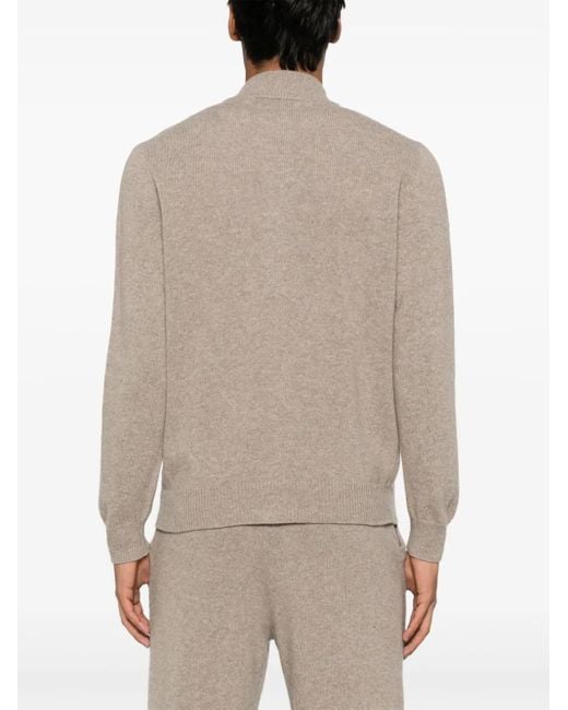 Canali Natural Zip-Up Cardigan for men