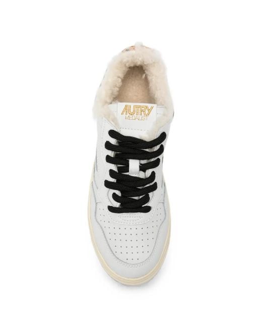 Autry White Medalist Leopard-Print Sneakers