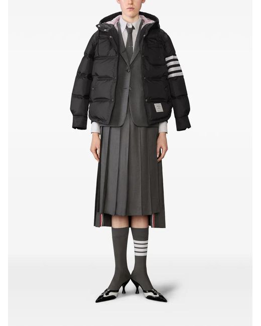 Thom Browne Black 4-Bar Ripstop Jacket