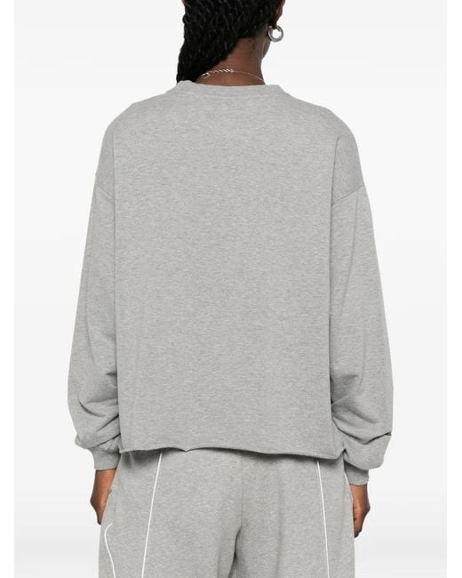 DIESEL Gray Patricia Logo-Patch Crew-Neck Sweatshirt