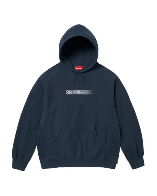 Supreme Blue X Swarovski Motion-Logo Hoodie for men