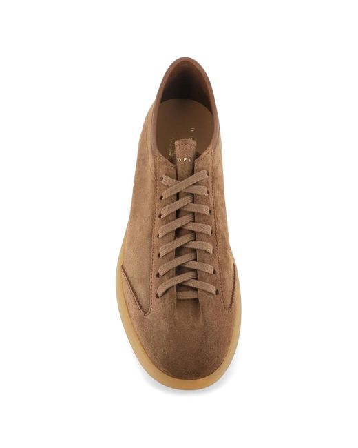 Henderson Brown Lace-Up Suede Sneakers for men