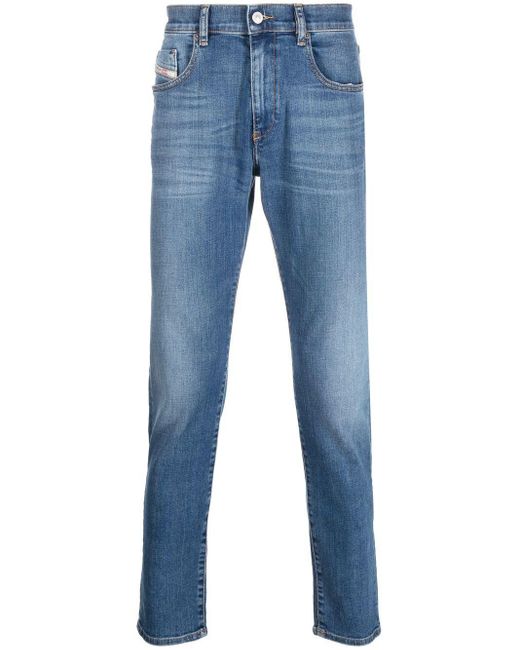 DIESEL Denim D-strukt Low-rise Skinny Jeans in Blue for Men | Lyst UK