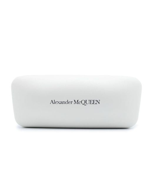 Occhiali da sole a mascherina di Alexander McQueen in Gray