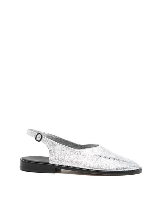 Hereu White Juliol Slingback Metallic