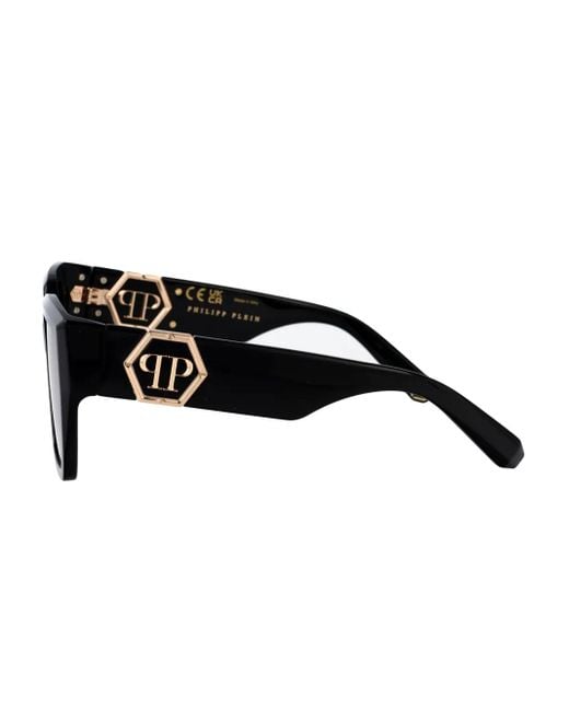 Philipp Plein Black Logo-Detail Sunglasses