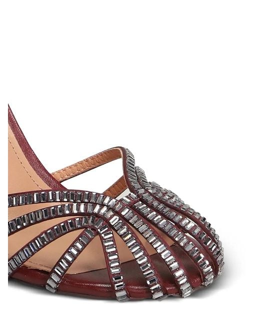 Bibi Lou White Serabi Crystal-Embellished Cage Sandals