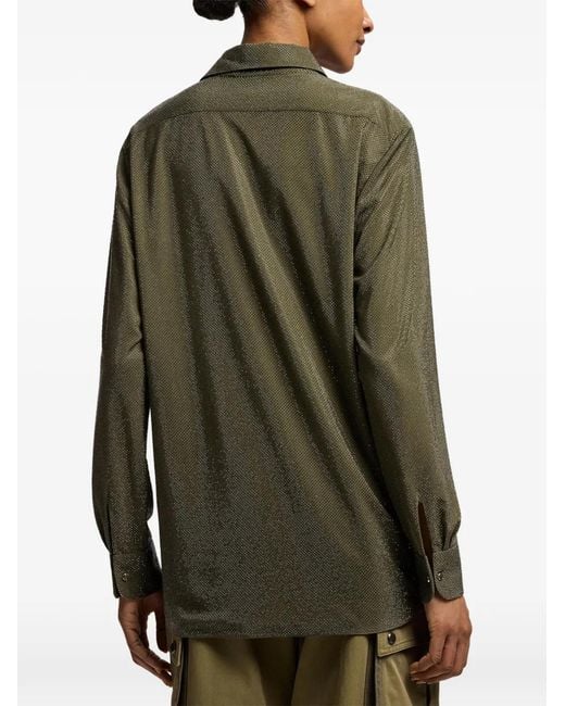 Ralph Lauren Green Adrien Embellished Relaxed-Fit Shirt