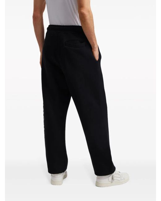 Palm Angels Black Logo-print Drawstring Sweatpants for men