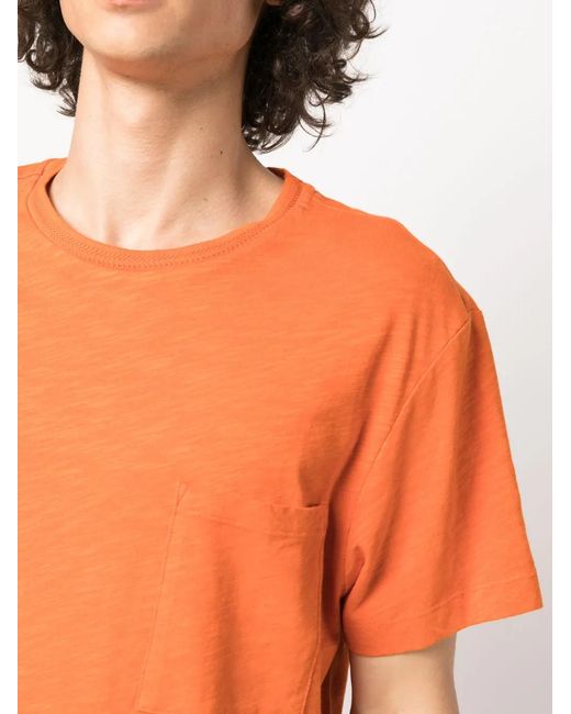 Orlebar Brown Orange Patch-Pocket T-Shirt for men