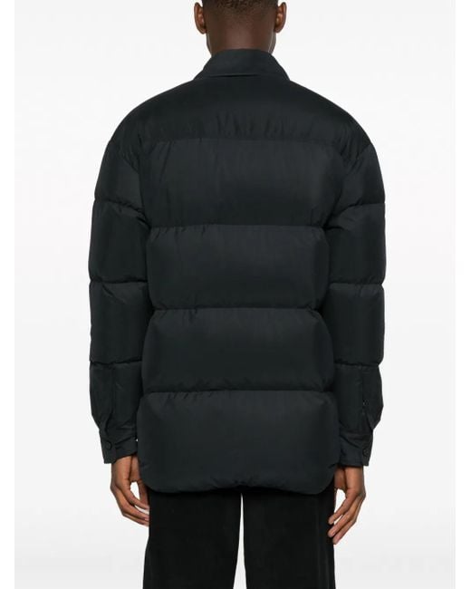 Off-White c/o Virgil Abloh Black Button-Front Puffer Jacket for men