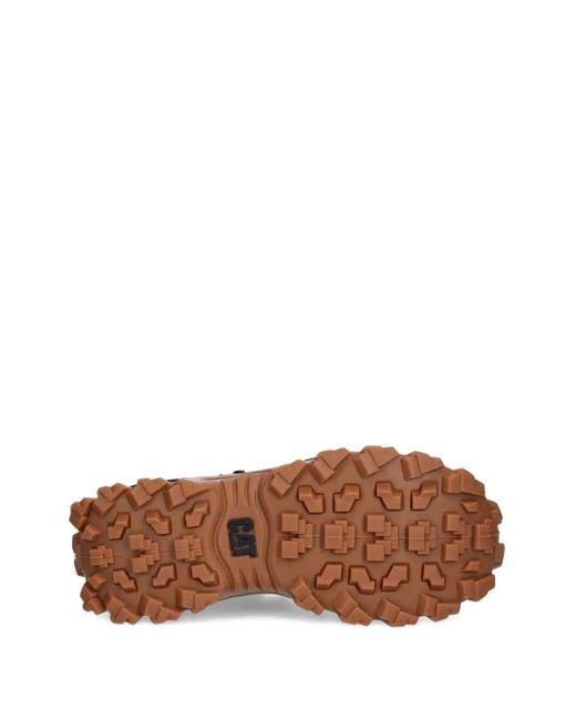 Caterpillar Black Lace-Up Rubber-Sole Sneakers for men