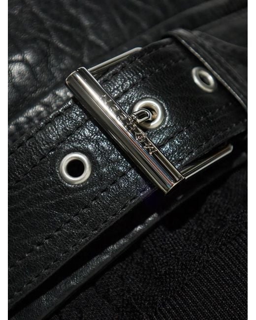 McQueen Black Leather Jacket for men