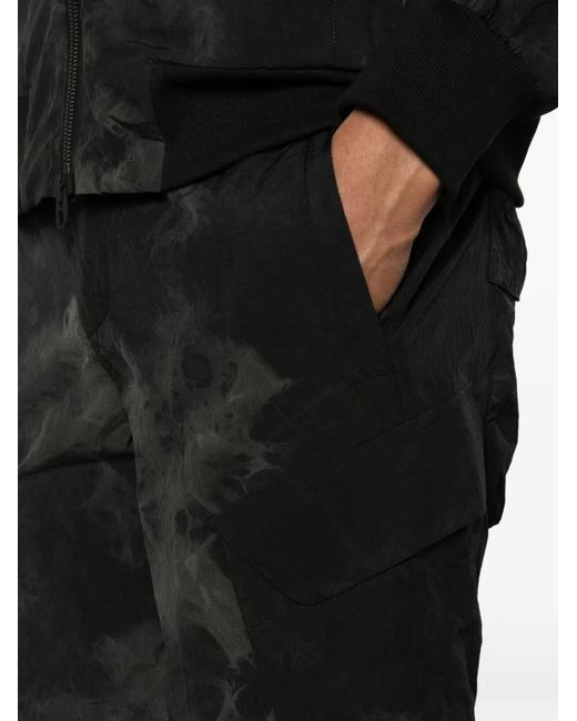 JG1 Black Tie-Dye Cargo Shorts for men