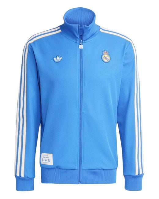 Adidas Blue Real Madrid Zip-Up Sweatshirt for men