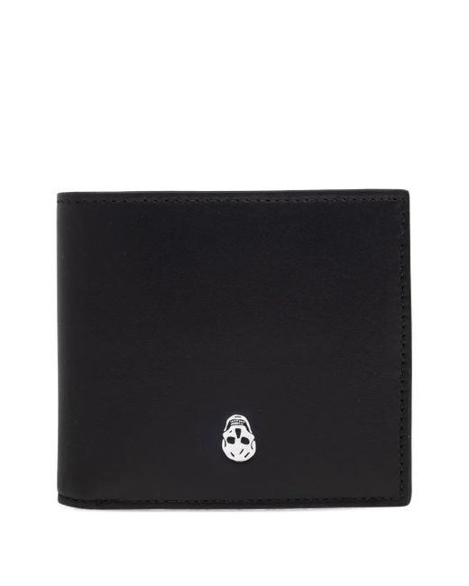 Billetera con placa de calavera Alexander McQueen de hombre de color Black