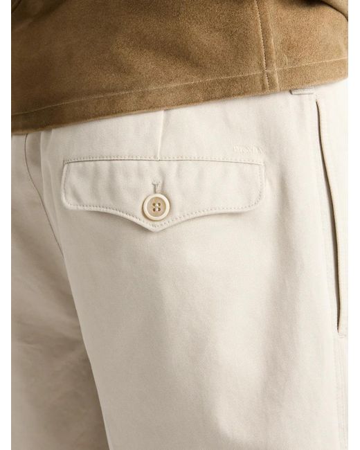 Prada White Cotton Bermudas for men