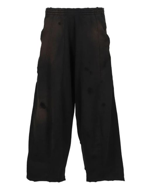 Needles Black Cotton Track Pants for men
