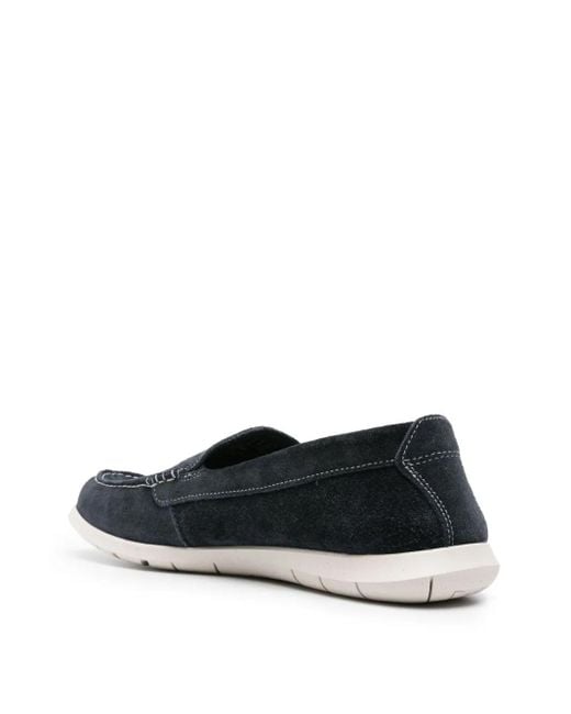 Clarks Blue Flexway Step Suede Loafers for men