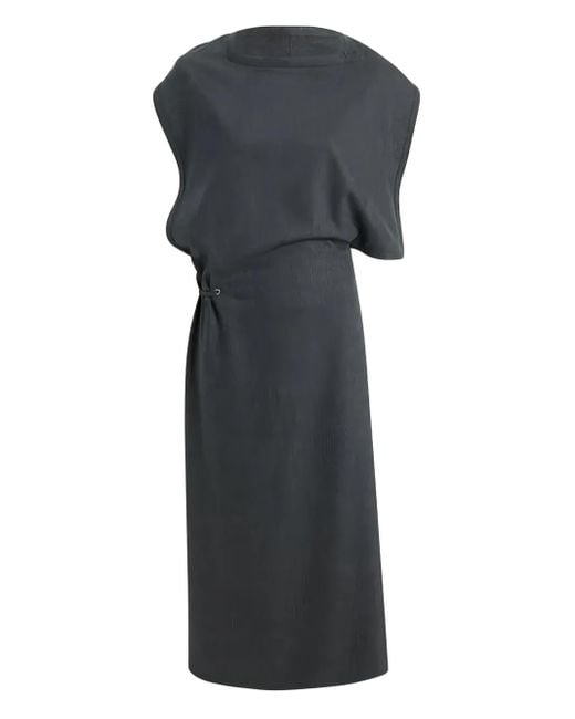 Khaite Gray Iris Draped Dress