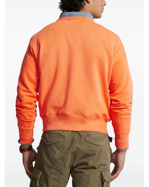 Polo Ralph Lauren Sweatshirt mit Logo-Print in Orange für Herren