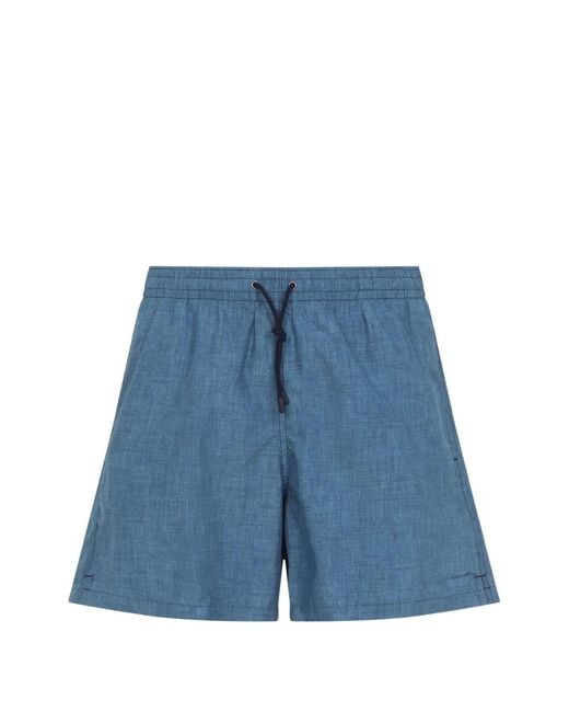 Canali Blue Drawstring Swim Shorts for men
