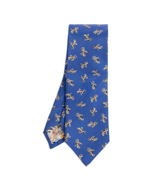 Paul Smith Blue Silk Tie for men