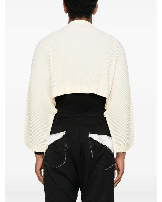 Homme Plissé Issey Miyake White Plissé-Effect Blouse for men