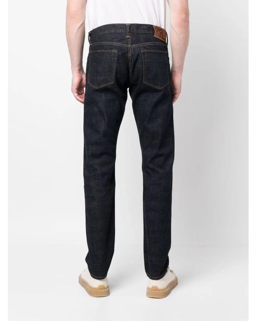 RRL Blue Slim-Cut Five-Pocket Jeans for men