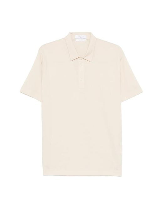 Daniele Fiesoli White Mercerized Polo Shirt for men