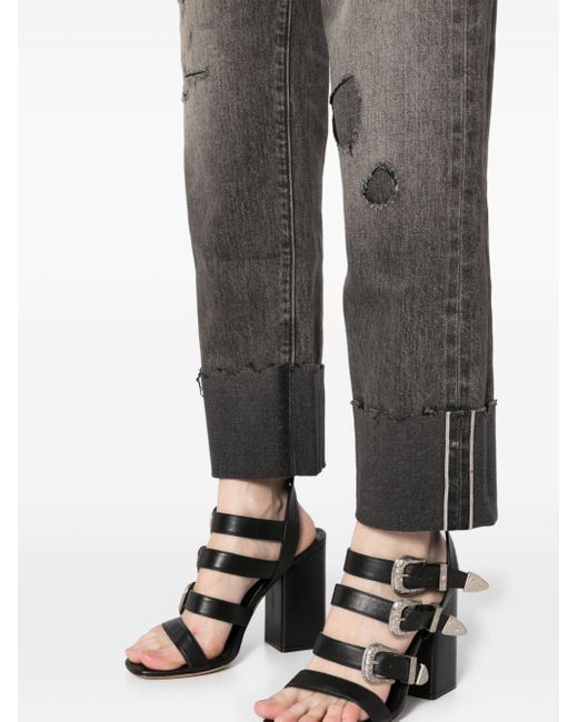 R13 Gray Romeo Cuffed Jeans