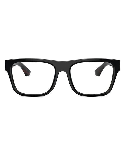 Burberry Black Square-Frame Glasses for men