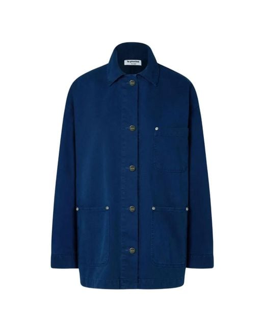 LA PISCINE Blue Patch-Pocket Jacket